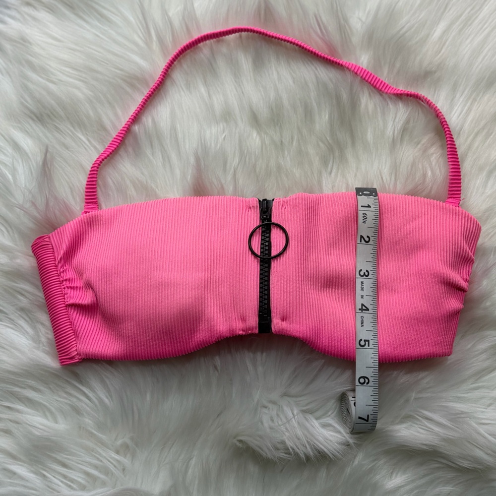 Calzedonia Cobey Hot Pink Ribbed Bikini Set Swimsuit - Picture 7 of 8